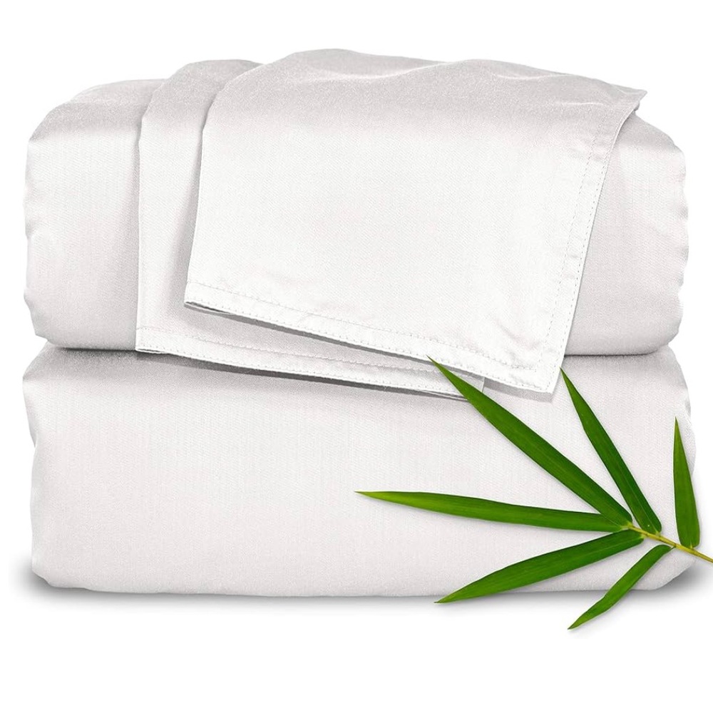 Pure Bamboo Full Sheet Set in White